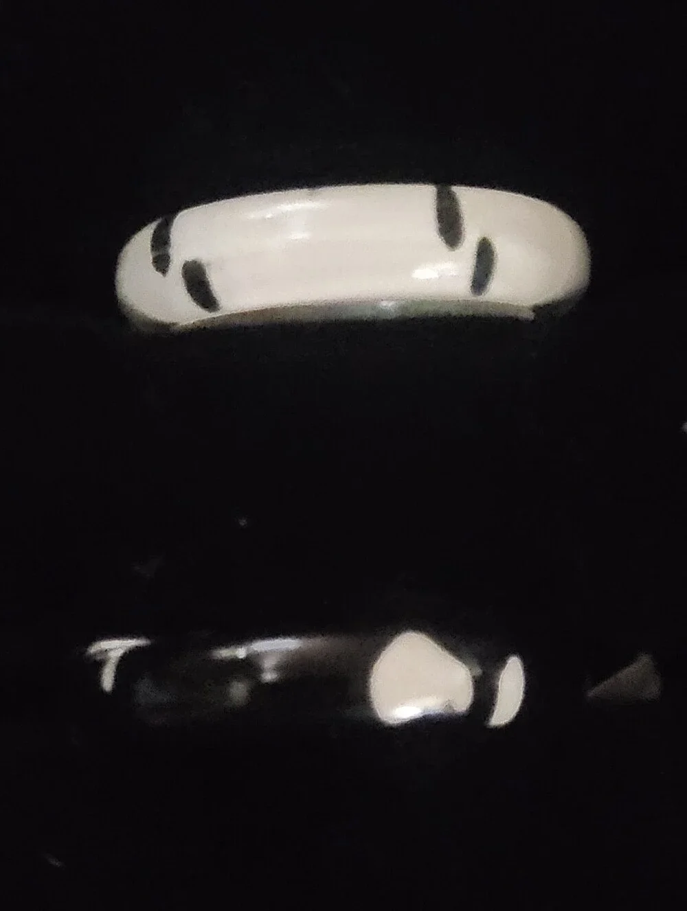 Black & White Cow Print Resin/Acrylic Statement Rings (Set of 2) Sz 8.25